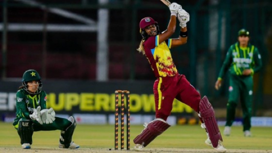 West Indies Women Captain Hayley Matthews' 68 off 49 set for the highest innings total of the series. (Photo courtesy of PCB)