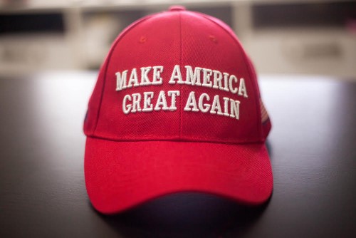 New York/USA - 12/5/2019 : Make America Great Again MAGA Hat