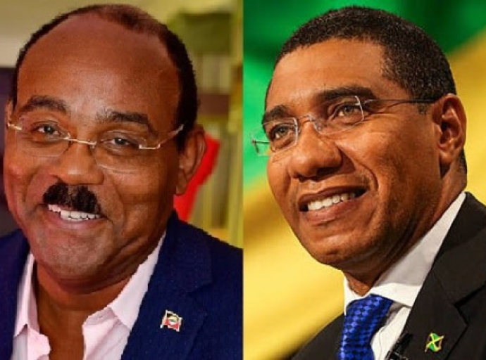 Antigua and Barbuda Prime Minister Gaston Browne (left) and Prime Minister of Jamaica Andrew Holness (right) have been invited to the Summit.
