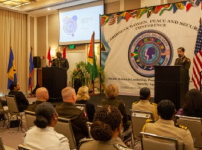 Delegates attending the two-day Caribbean women, peace and security conference in Guyana (Photo courtesy SOUTHCOM)