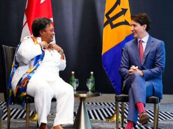 Prime Ministers Justin Trudeau and Mia Mottley “spoke” on the situation in Haiti