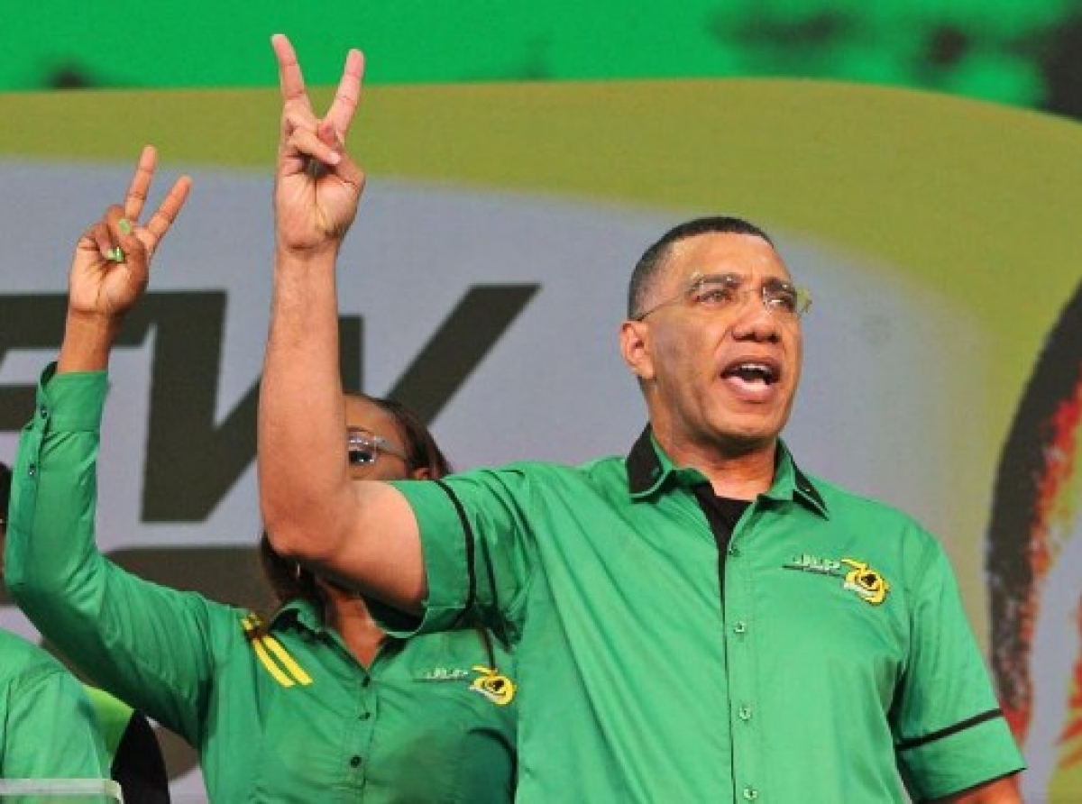 Jamaican Prime Minister Andrew Holness at a campaign event, August 18, 2025. Image credit: JLP