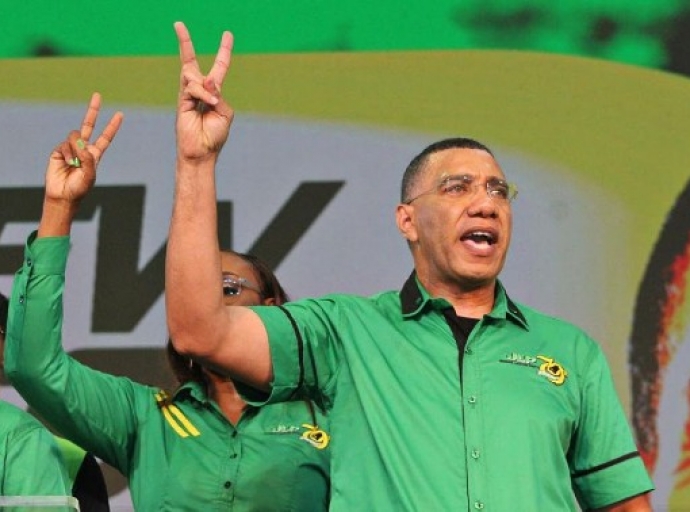 Jamaican Prime Minister Andrew Holness at a campaign event, August 18, 2025. Image credit: JLP