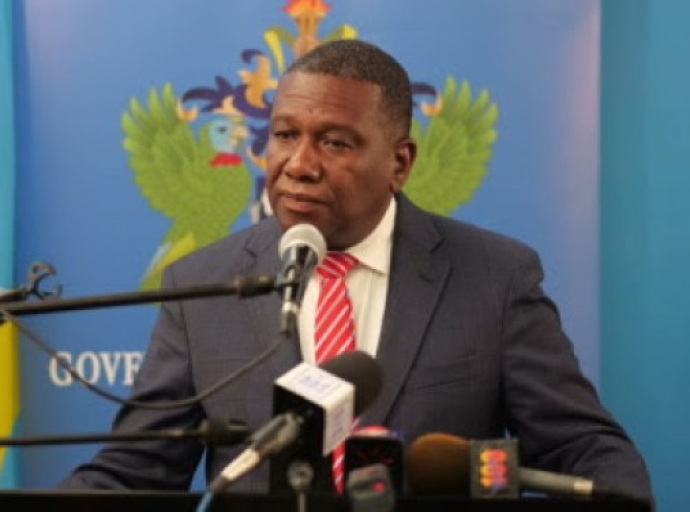 Foreign Affairs, International Trade, Civil Aviation and Diaspora Affairs Minister, Alva Baptiste, speaking at cabinet news conference on Monday (CMC Photo)