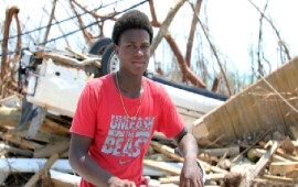 ifteen-year-old Benson Etienne and his family escaped before their house collapsed in the hurricane-hit Marsh Harbour, in Abaco Island, Bahamas. (UN Photo)