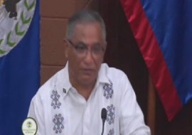 Prime Minister John Briceno delivering budget