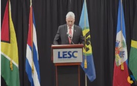 Cuban President Miguel Díaz-Canel, addressing CARICOM-Suba summit in Barbados (CMC Photo)
