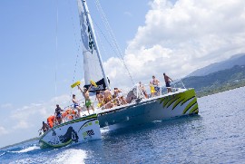 One of Island Routes' many adventure tours, a catamaran cruise. (via islandroutes.com)