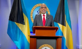 Prime Minister Dr. Hubert Minnis announcing, in an address to the nation, that elections will be held in a month’s time. (BIS)