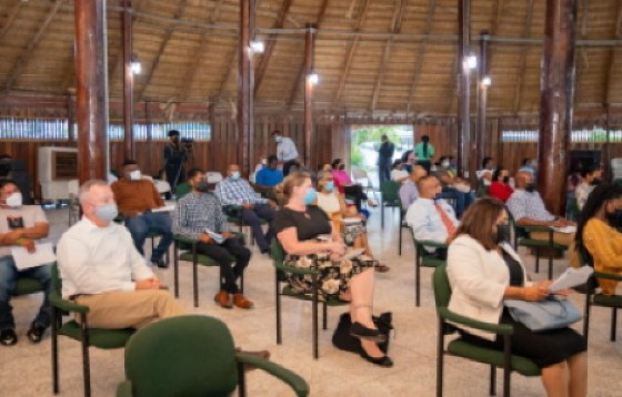 A section of the gathering at the first public consultation on Monday night (DPI Photo)