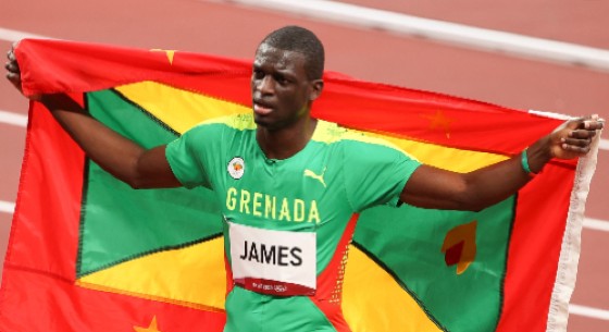 Grenadian Kirani James celebrates his bronze last week at the Tokyo Games.