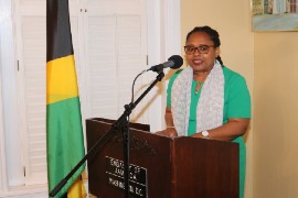 Jamaica’s Deputy Chief of Mission at the Jamaican Embassy Ms. Nicola Barker-Murphy. (Photo by Derrick Scott)