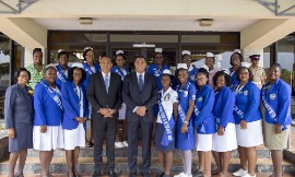 Members of the Nurses Association of Jamaica, Jamaican Prime Minister Andrew Holness, and Minister of Health and Wellness Christopher Tufton (via Twitter)