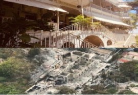 Pictures of the Hotel Oloffson before anf after the fire