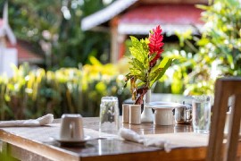 Fond Doux Eco Resort offers its signature “plantation to plate” dining experience.