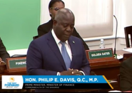 Prime Minister Phillip Davis in Parliament