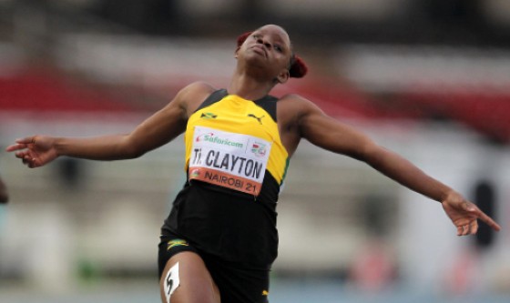 Jamaican sprinter Tina Clayton.
