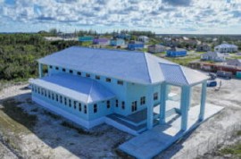 Aerial view of the Abaco Hurricane Shelter and Community Centre