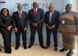 Antigua and Barbuda’s Energy Minister, Melford Nicholas (middle) elected as Vice President of of the International Renewable Energy Agency (IRENA)