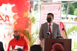 National AIDS Program Secretariat Manager, Dr. Tariq Jagnarine (Photo from Guyana DPI)
