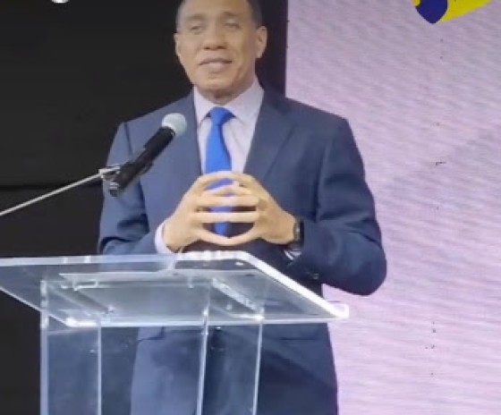 Prime Minister Andrew Holness addressing the opening of Expo Jamaica
