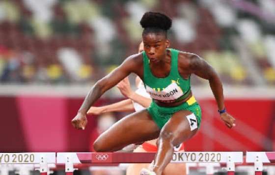 Jamaican Britany Anderson ran a personal best to reach the sprint hurdles final.