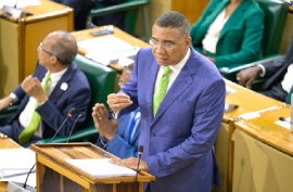 Prime Minister Andrew Holness during the budget debate on Thursday.