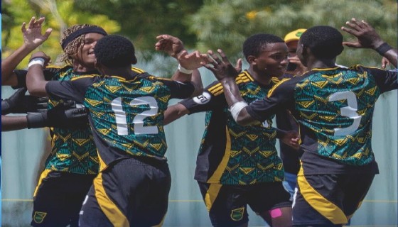 Jamaica Under-14’s celebrating their win over Aruba.
