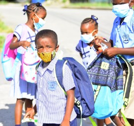 School children in Barbados. (Photo credit: C.Pitt/BGIS)