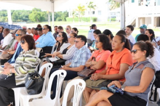 Participants at the launch of the pilot programme for artisanal fishers in Belize