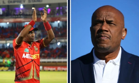Dwayne Bravo (left) and Ian Bishop (right) will become the first inductees in the CPL Hall of Fame.