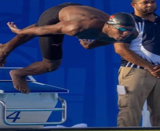 Nikoli Blackman won gold in the men’s 50m freestyle at the Central American and Caribbean Games.