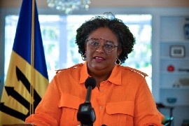 Prime Minister Mia Mottley. (Photo via GIS Barbados)
