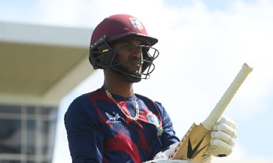 Kraigg Brathwaite is deep in thought during a training session at Kensington Oval ahead of Wednesday’s start of the second Test.