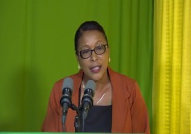 Sylvanie Burton, government’s nominee for President of Dominica to face an election within 14 days after Opposition Leader faioled to support her nomination (CMC Photo)