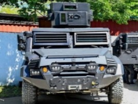 New armored vehicles donated to Haiti by Canada and UNOPS.
