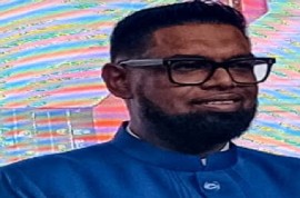 Guyana President Dr. Irfaan Ali addressing the Trinidad and Tobago Chamber of Industry and Commerce Business meeting on Friday