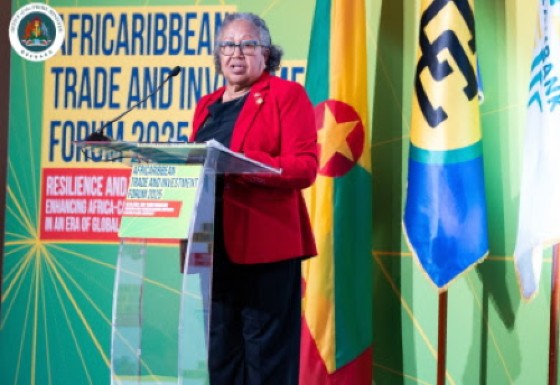 CARICOM Secretary General, Dr. Carla Barnett addressing the opening ceremony of the two-day AfriCaribbean Trade and Investment Forum (ACTIF2025)