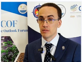 CIMH climatologist, Cédric Van Meerbeeck, predicting a “potentially intense but erratic” 2025 Atlantic hurricane season (CMC Photo)