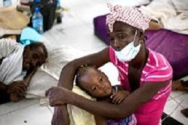 Haitians suffering from Cholera (File Photo) Efforts will also address ongoing outbreaks of cholera and mpox