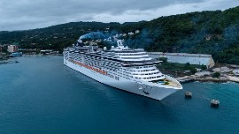 Montego Bay, Jamaica - November 27, 2024: Drone shots of cruise ships sitting in the bay as passengers are offloaded to explore the well-renowned city of Montego Bay. (Photo Credit: Deron Levy on Shutterstock)