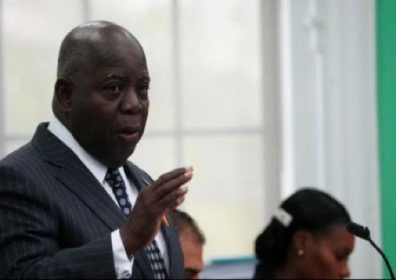 Prime Minister Phillip Davis speaking in Parliament