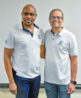 Delroy A. Jefferson, President of CISA (left), with Vice President Dr. Dhruva Krishnan
