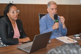 Prominent Dominican businessman Gregor Nassief flanked by his attorney Noelize Knight Didier at the news conference on Friday (CMC Photo)