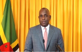 Prime Minister Roosevelt Skerrit announcing the new cabinet following the December 6 snap general election (CMC Photo)