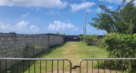 An empty lot where the US military radar was once erected. (Trinidad Guardian photo)