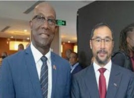 Prime Minister Dr. Keith Rowley (Left) and Energy and Energy Industries Minister, Stuart Young (File Photo)
