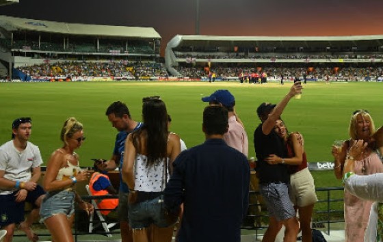 A section of the Kensington Oval crowd during the T20 International series against England.