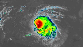 Tropical Storm Fiona east of the Leeward Islands. (Image credit: RAMMB/CIRA/CSU)