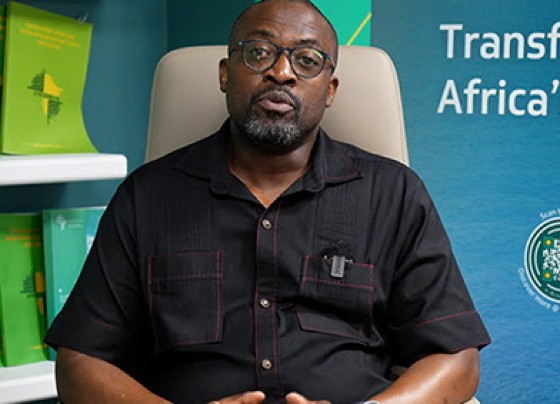 Director of Creatives and Diaspora at the Cairo-based Africa Export-Import Bank (Afreximbank), Temwa Gondwe, speaking during the interview with CMC (CMC Photo)